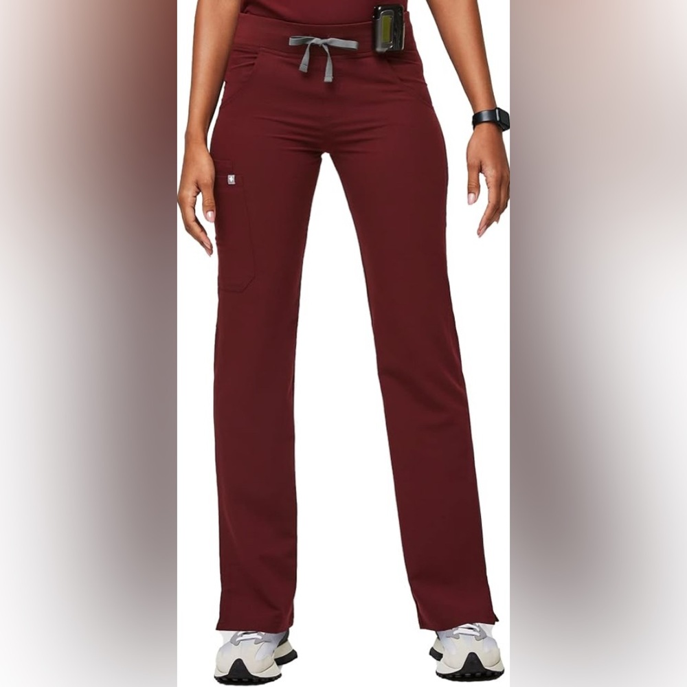 FIGS Kade Scrub Pants - Burgundy color, Size M (regular)